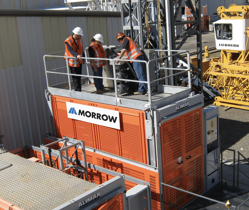 MORROW EQUIPMENT HAS PLACED AN ORDER WITH ALIMAK GROUP FOR 36 CONSTRUCTION HOISTS AND ADDITIONAL ACCESSORIES.